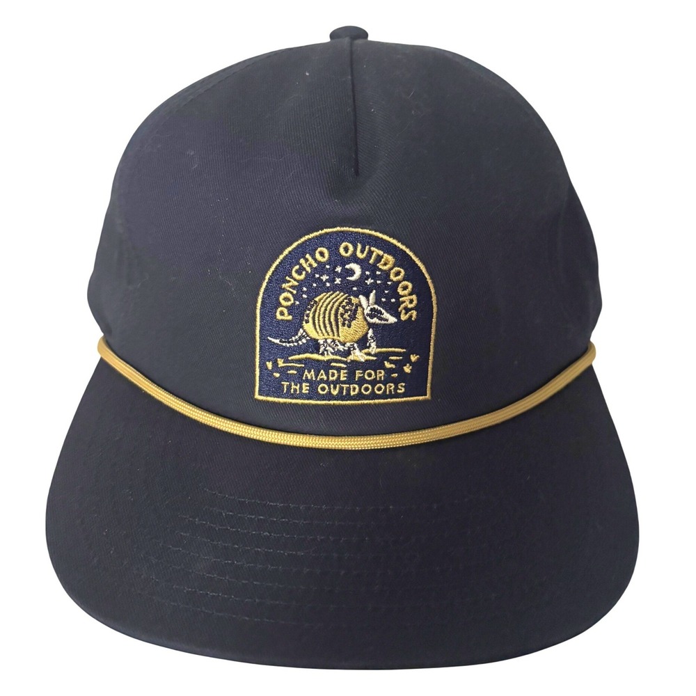 Poncho Outdoors Hat Mens Snapback Navy Rope Cap Armadillo Outdoor Golf
